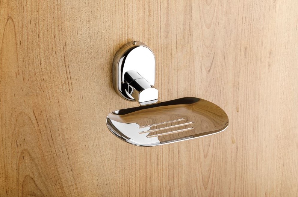 Merlin MC-104 Soap Dish Bathroom Accessory for Home, Hotel and Apartment Washrooms, Elegant and Practical Soap Holder for Clean Everyday Use, Bathroom Organization, Decor and Value